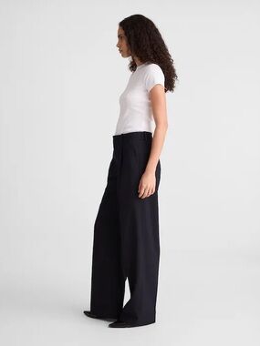 Madewell Slouchy Straight striped Pants; Size 4